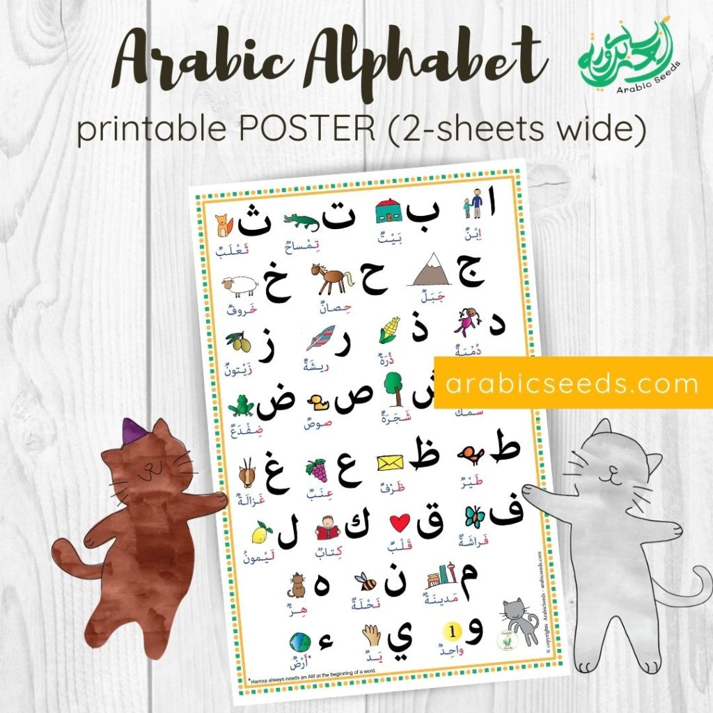 Arabic Alphabet POSTER printable - Arabic Seeds